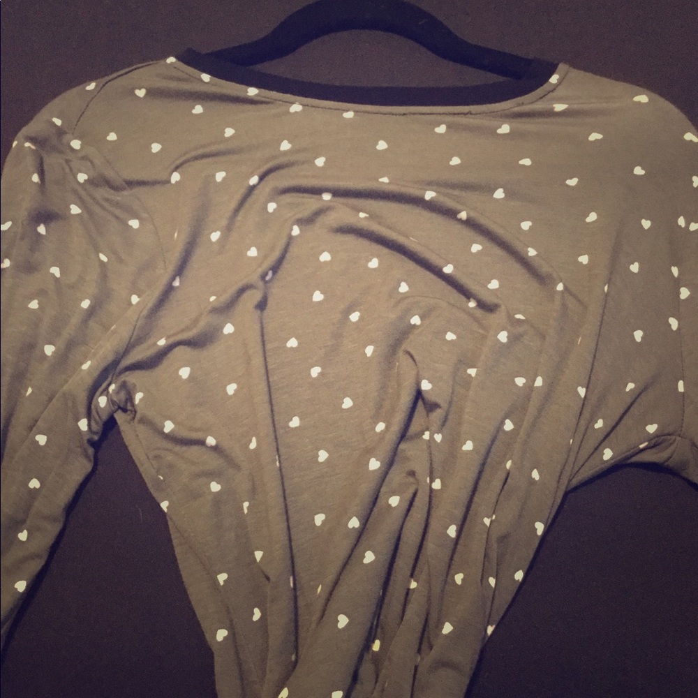 love, fire Heart Pattern Long Sleeve